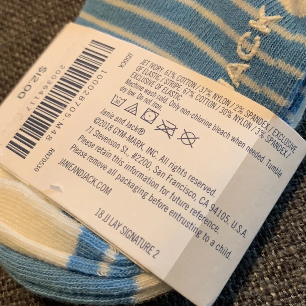 Janie and Jack Baby Boy Bundle 4 Pair of Socks